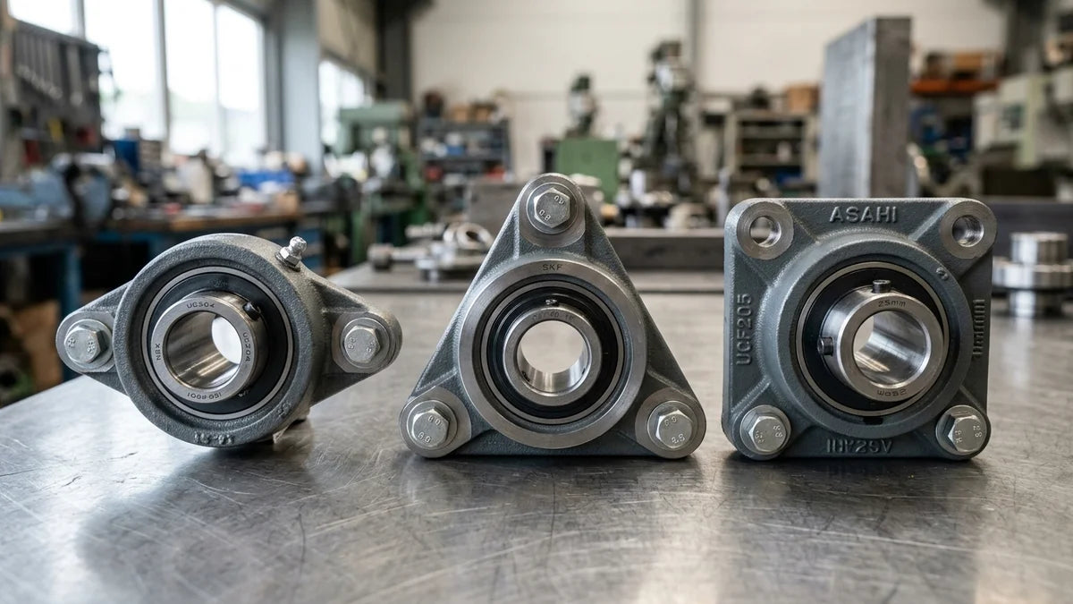 Paliers à applique avec 2, 3 et 4 trous de fixation en fonte et acier inoxydable